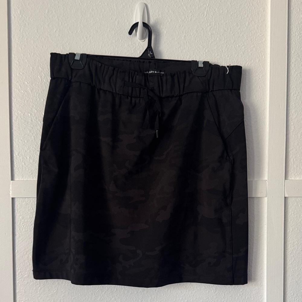 Hilary Radley Black Camouflage Golf Skirt